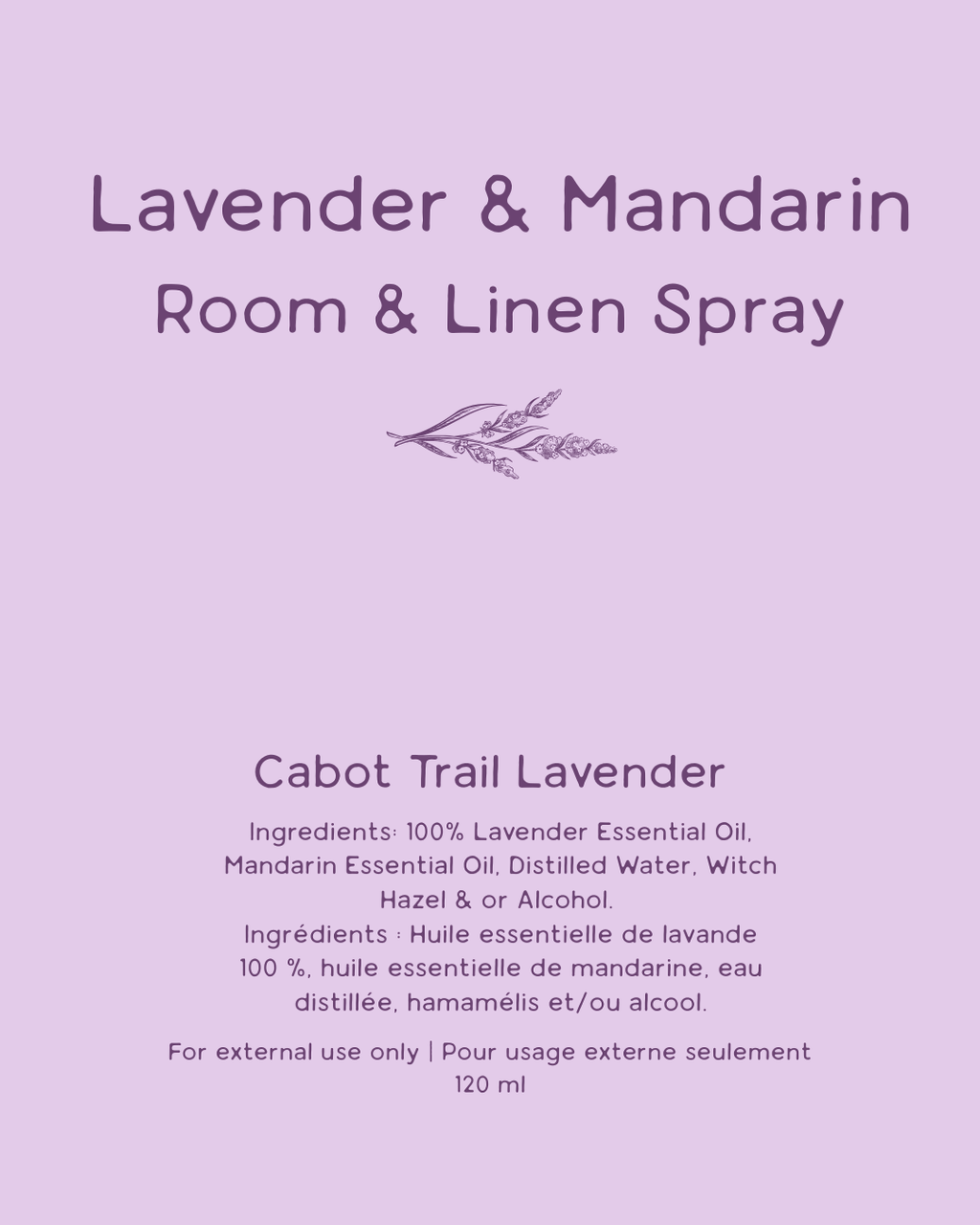 Lavender & Mandarin Orange Room & Linen Spray
