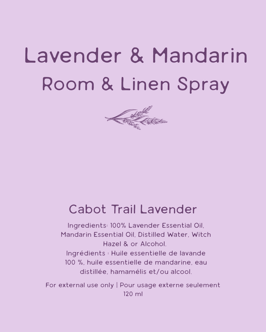 Lavender & Mandarin Orange Room & Linen Spray